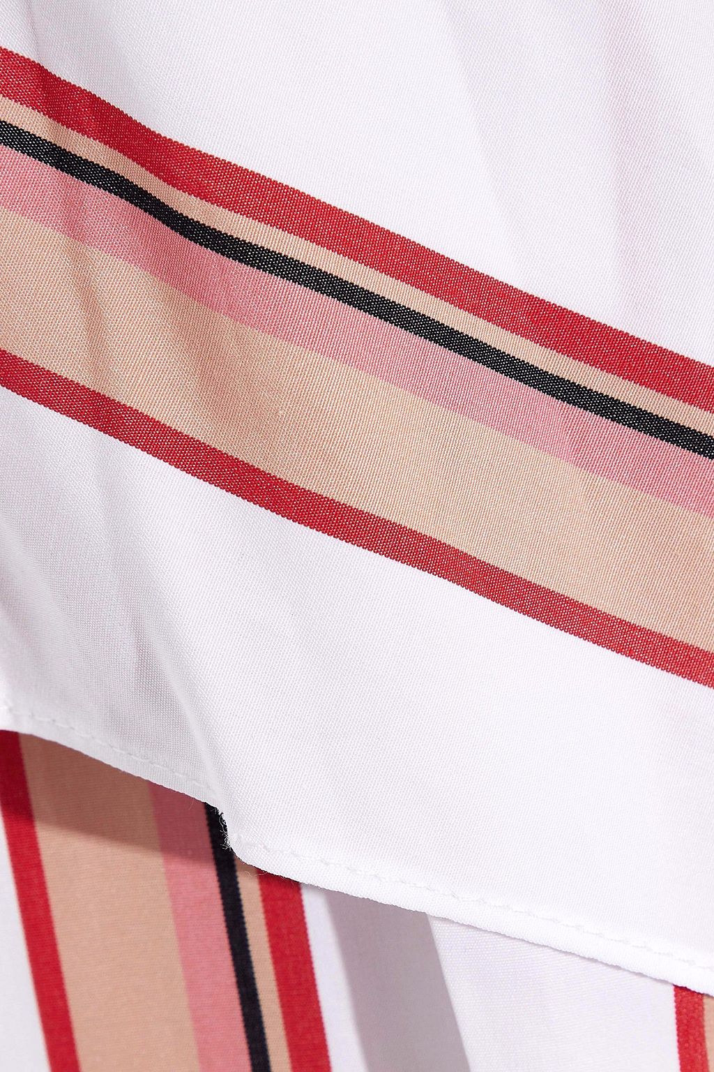 DIANE VON FURSTENBERG Belted striped cotton-poplin midi shirt dress