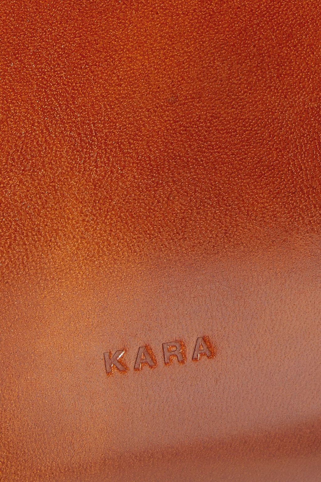 KARA Tie burnished-leather shoulder bag
