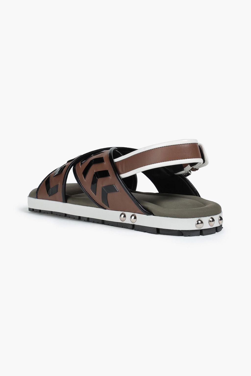 MARNI Smooth and patent-leather slingback sandals