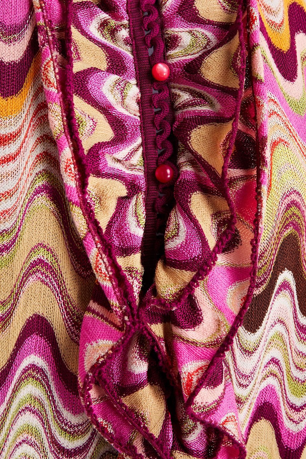 MISSONI Ruffled crochet-knit cardigan