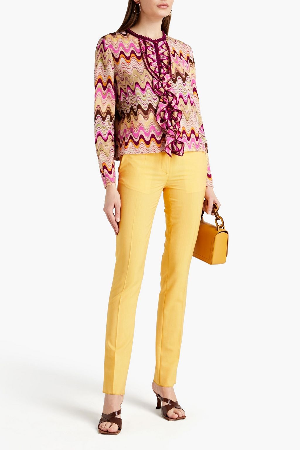MISSONI Ruffled crochet-knit cardigan