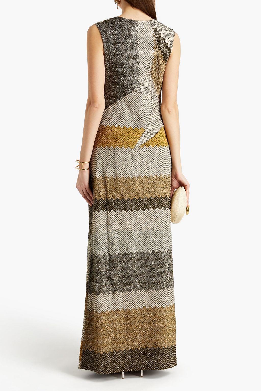 MISSONI Metallic knitted maxi dress