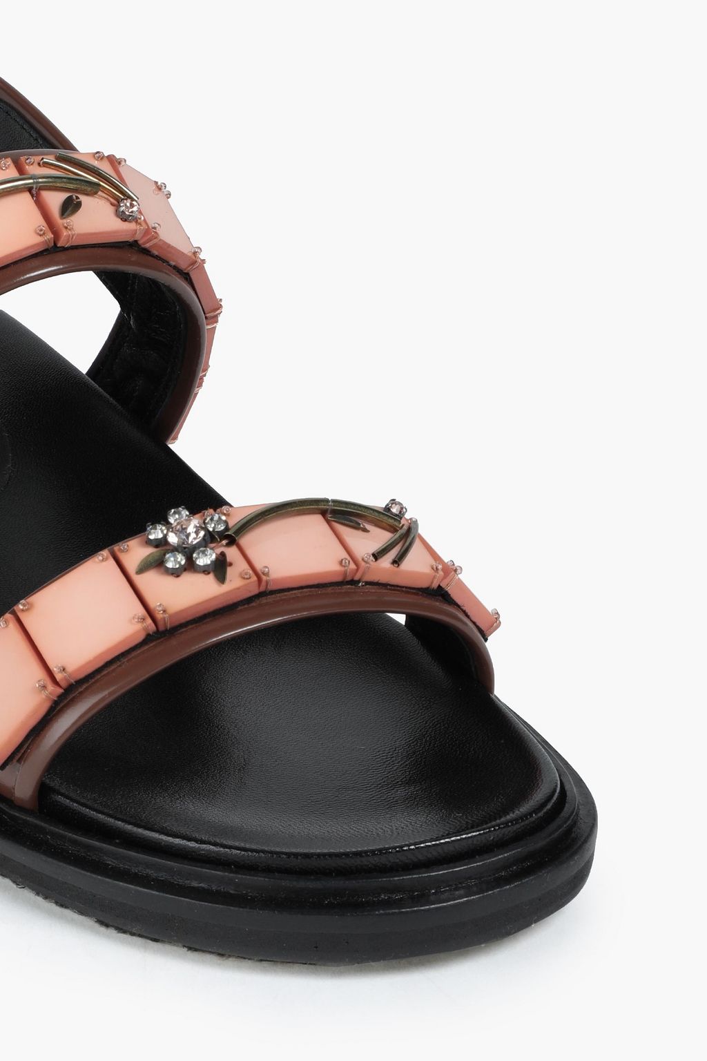 MARNI Embellished leather slingback sandals