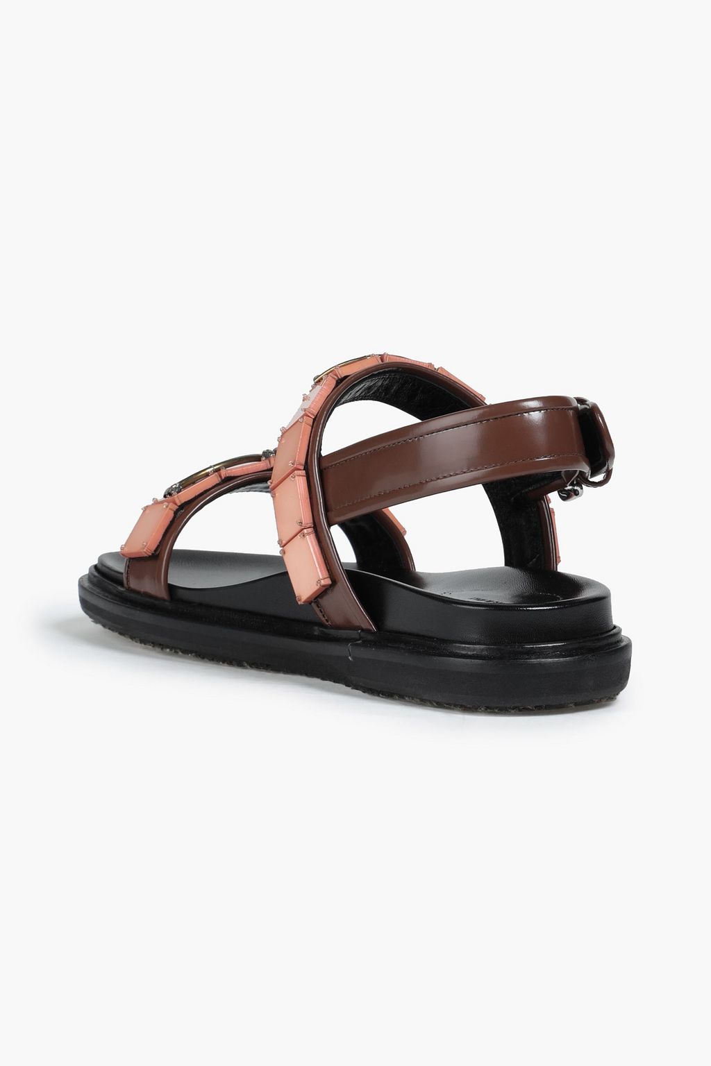 MARNI Embellished leather slingback sandals