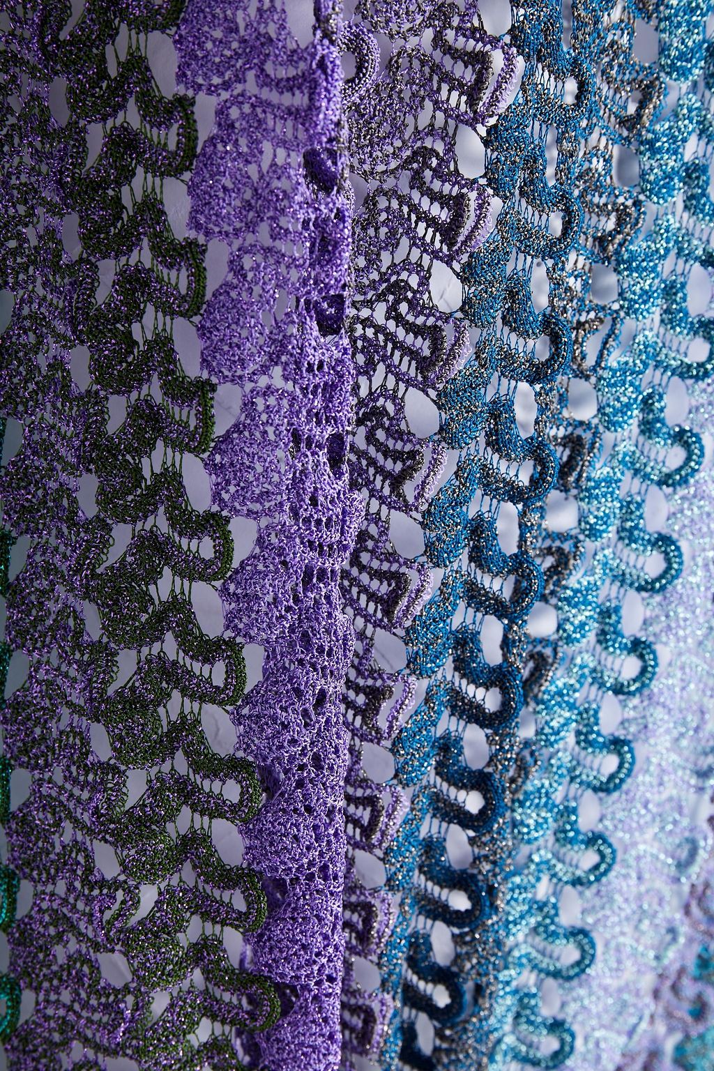 MISSONI Metallic crochet-knit blouse