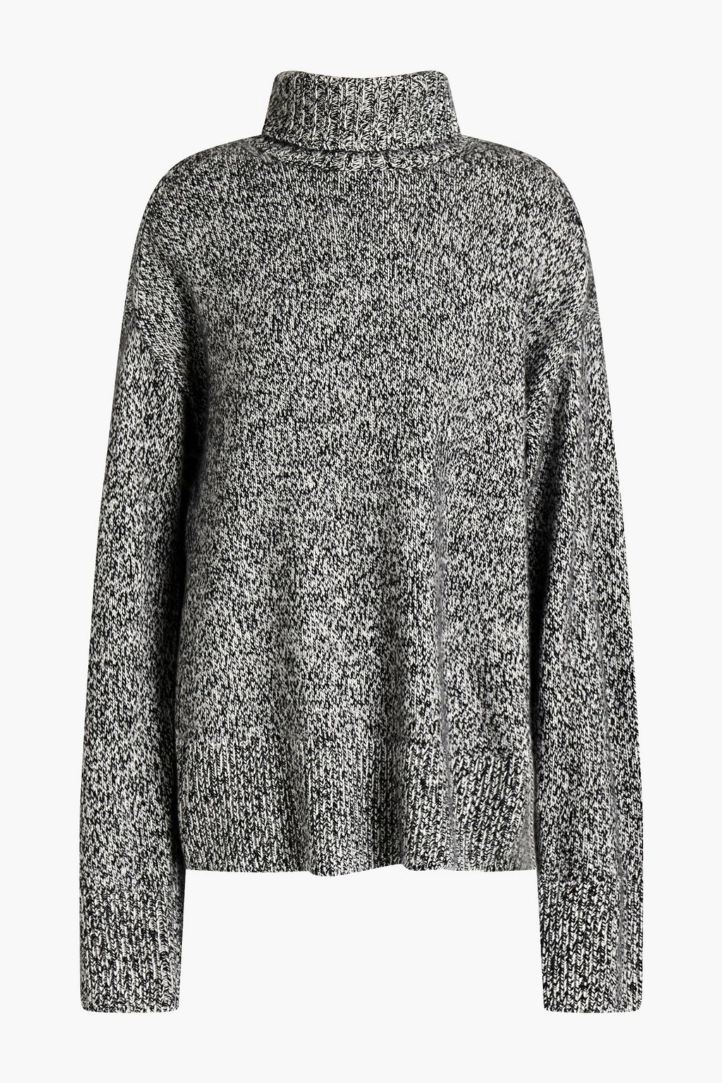Light gray Marled cashmere turtleneck 