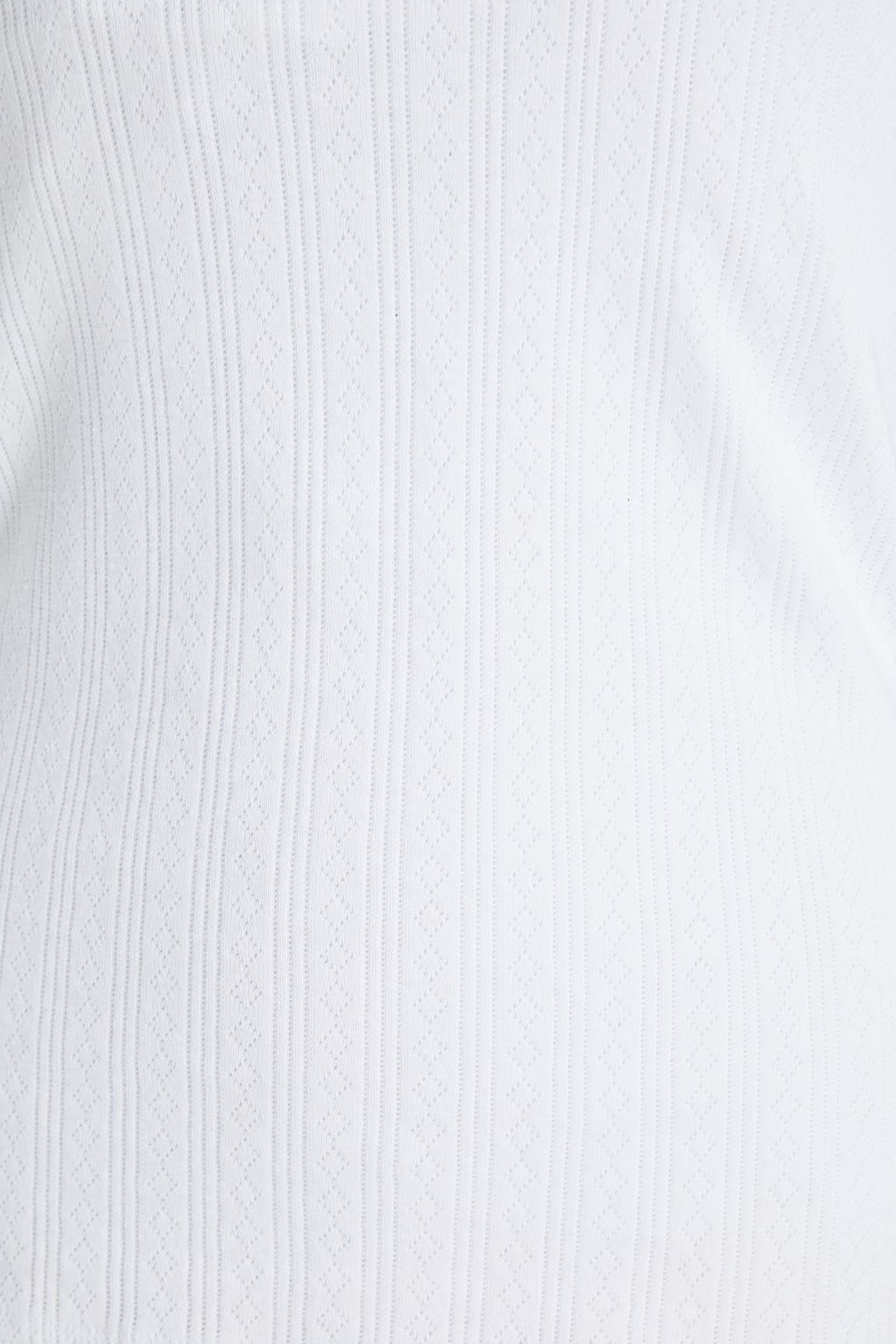 NINETY PERCENT Pointelle-knit organic cotton top