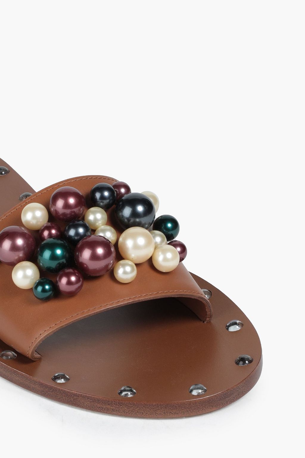 MARNI Embellished leather mules