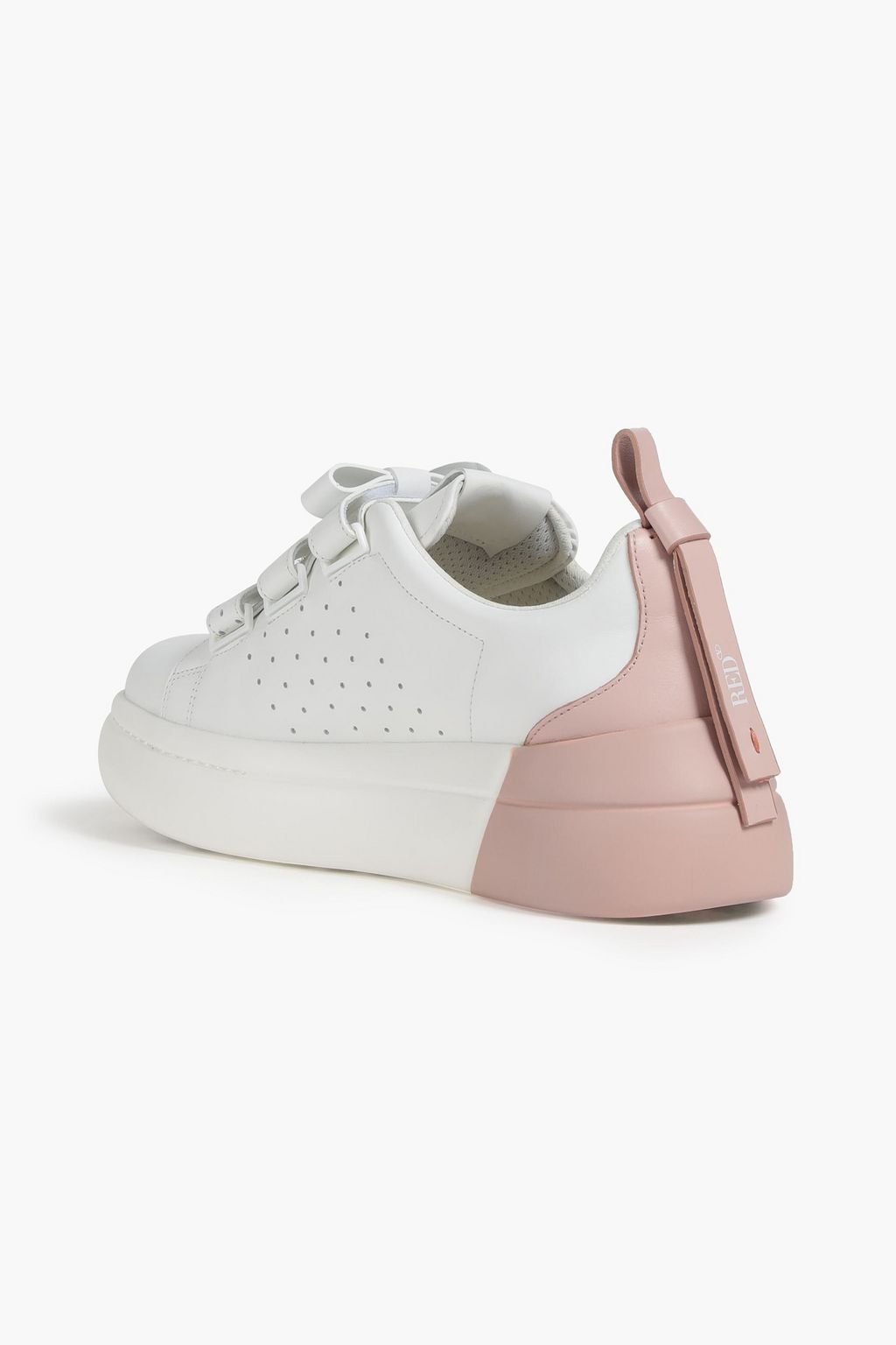 RED(V) Bow-embellished two-tone leather sneakers