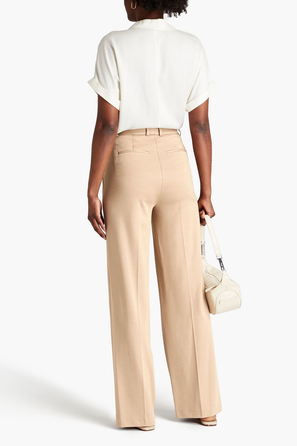 HALSTON Andy knitted wide-leg pants