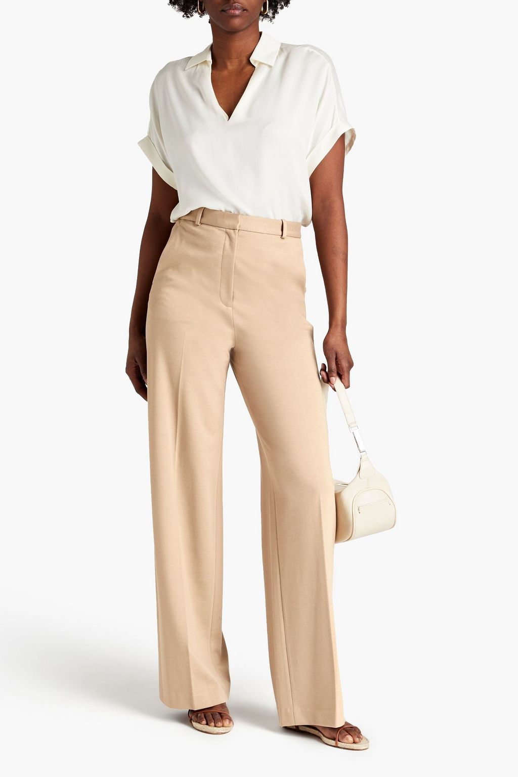 HALSTON Andy knitted wide-leg pants