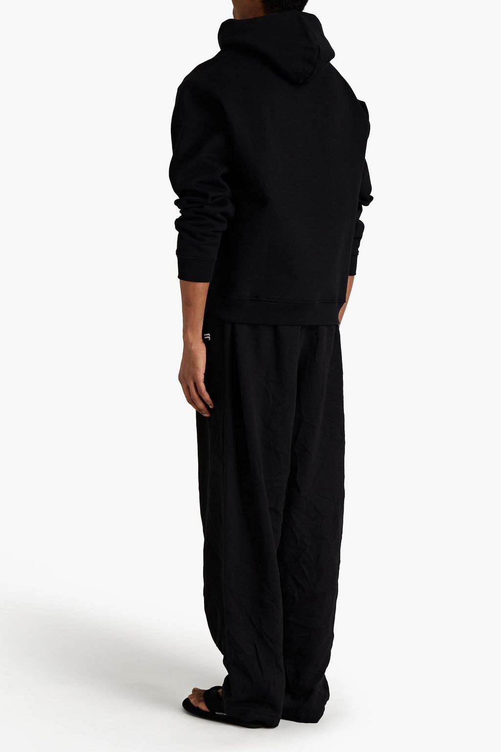 BALENCIAGA Logo-embroidered fleece sweatpants