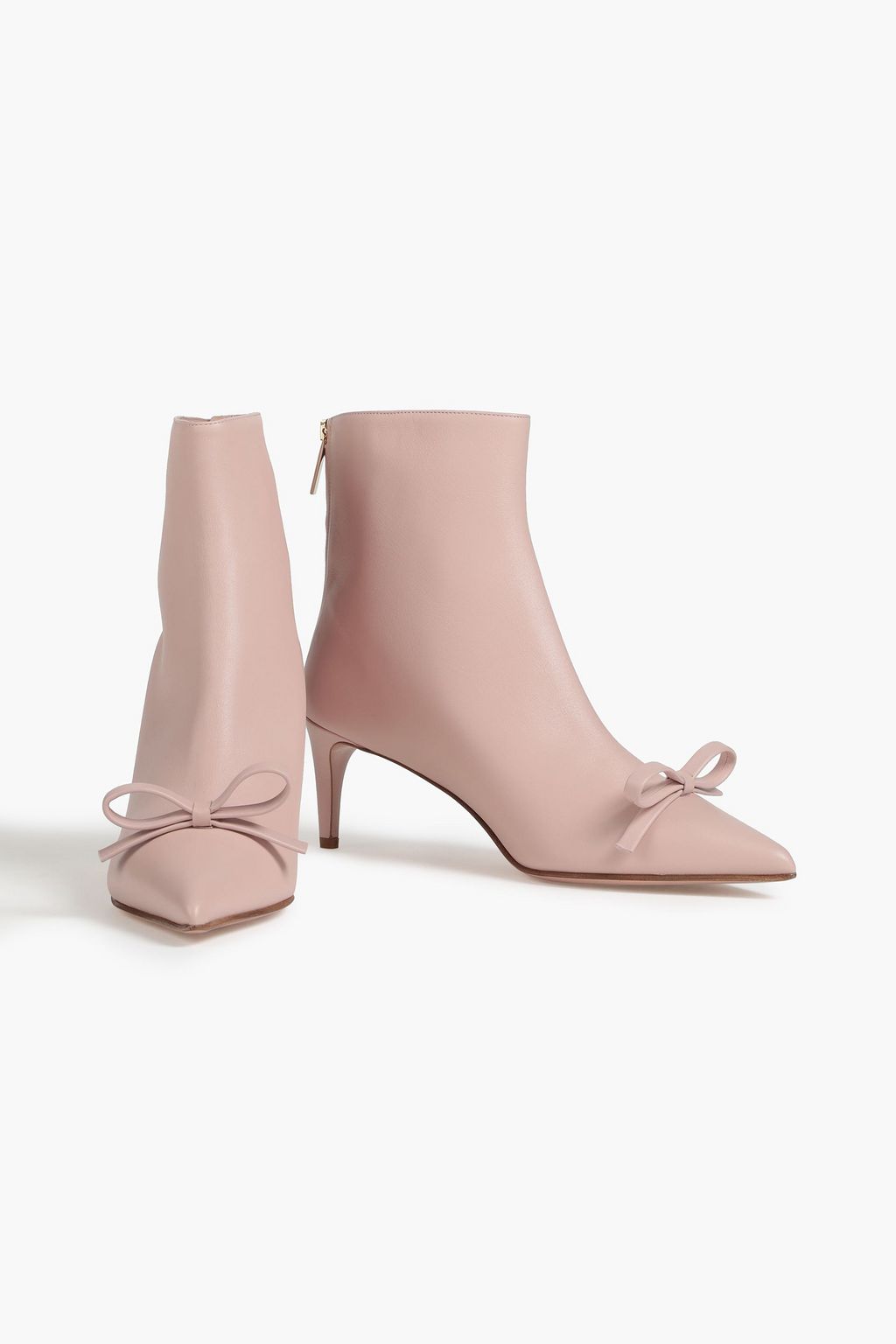 RED(V) Bow-embellished leather ankle boots
