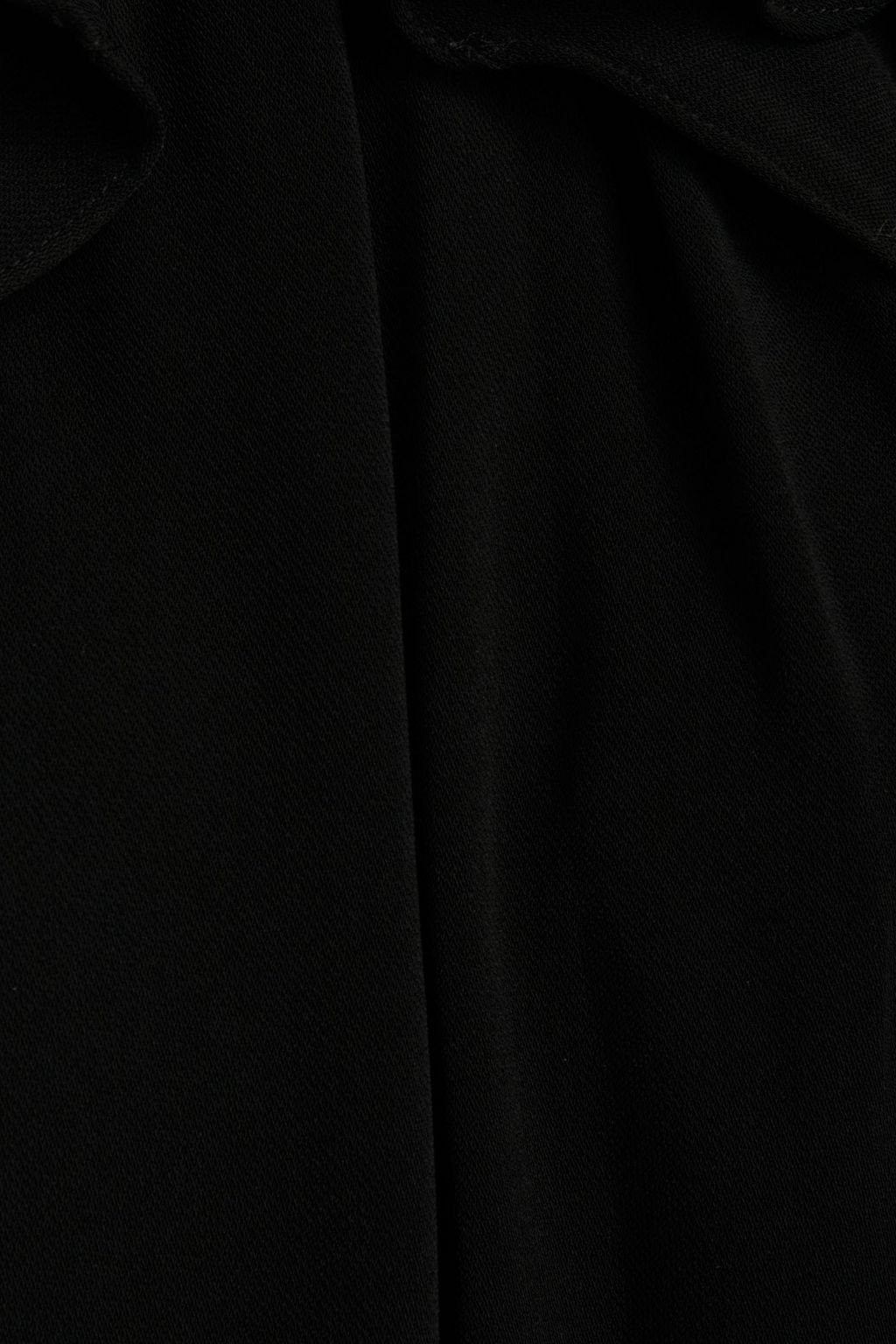 HALSTON Ruffled crepe top
