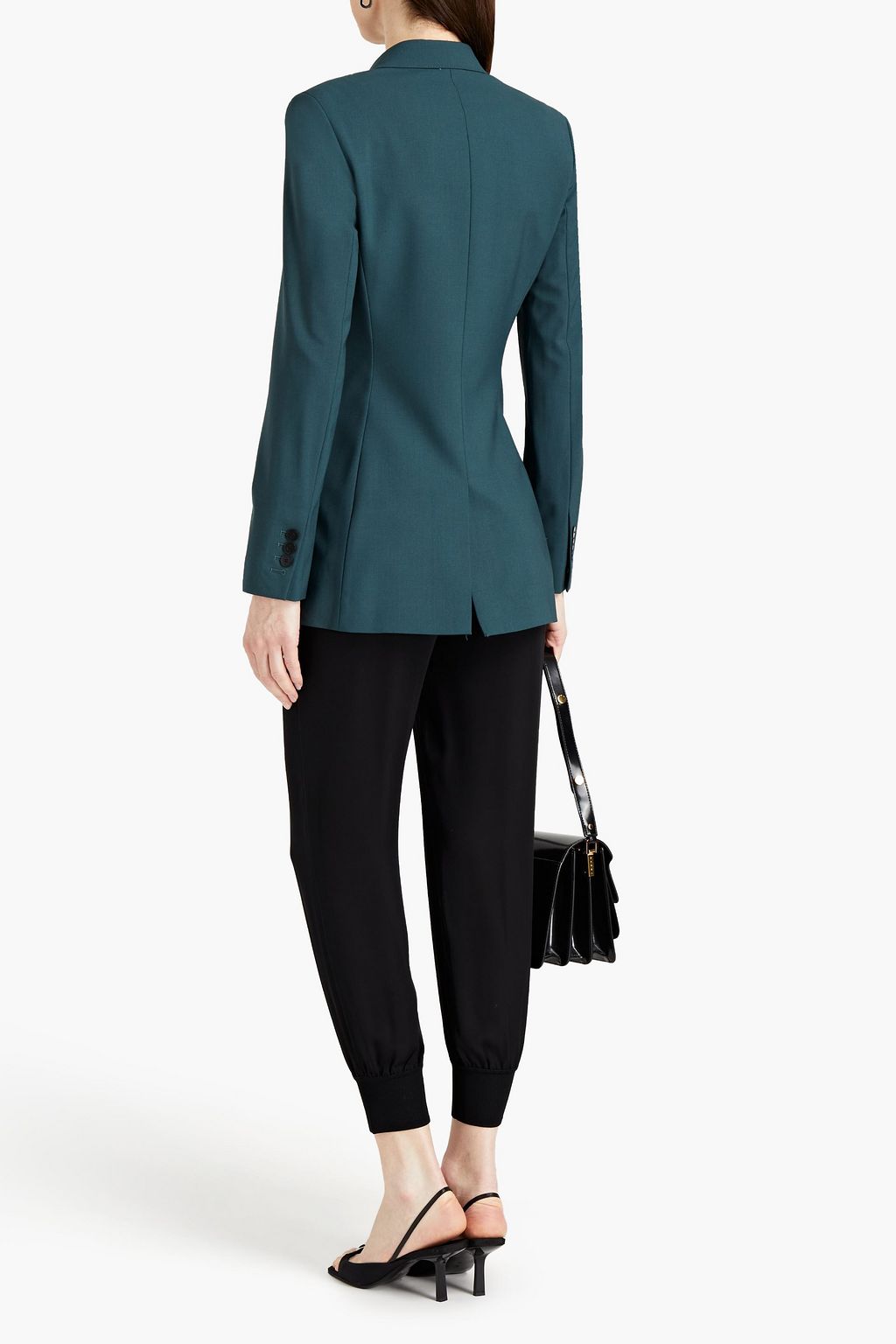 THEORY Double-breasted stretch-wool blazer