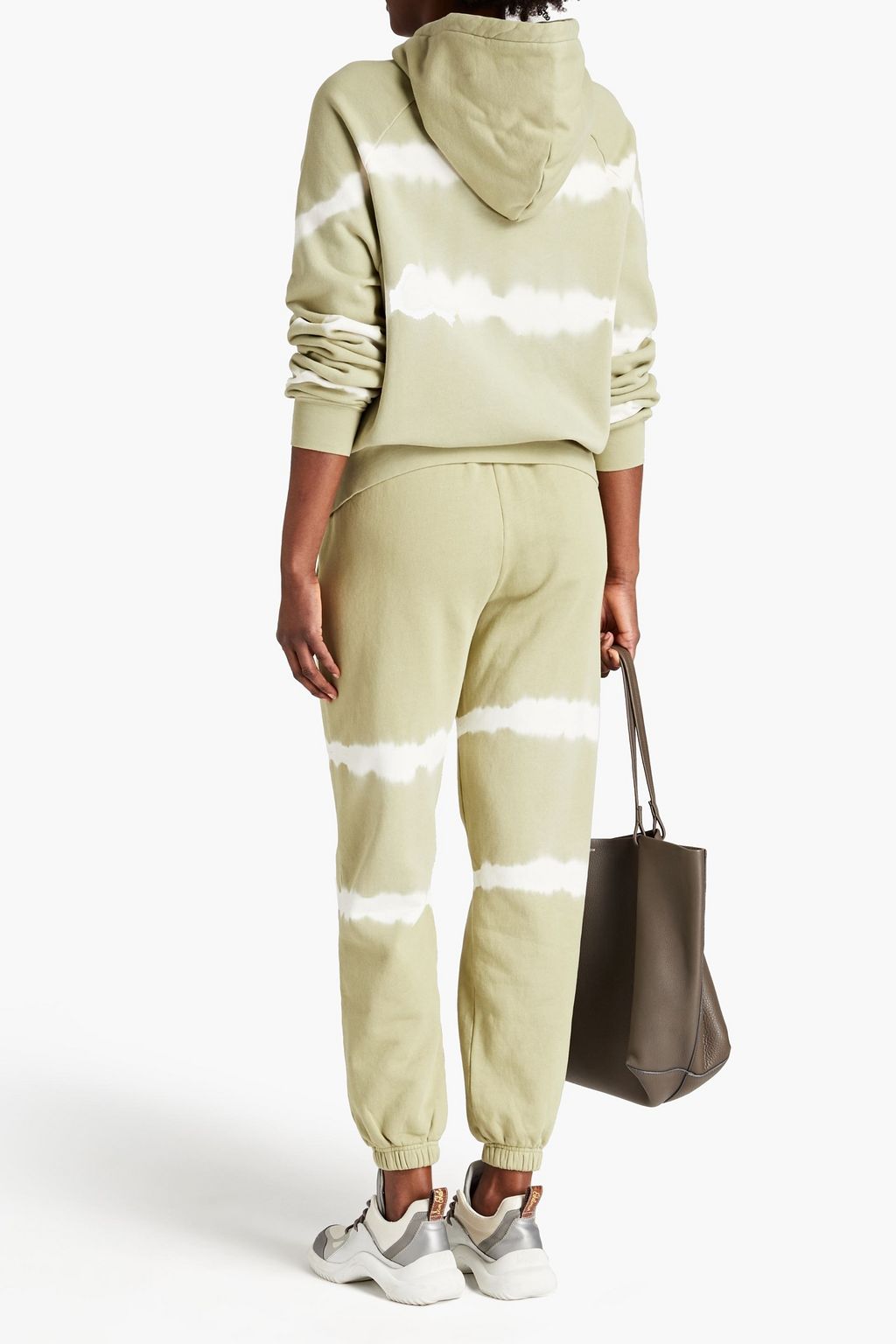 NINETY PERCENT Tie-dyed organic cotton-fleece hoodie