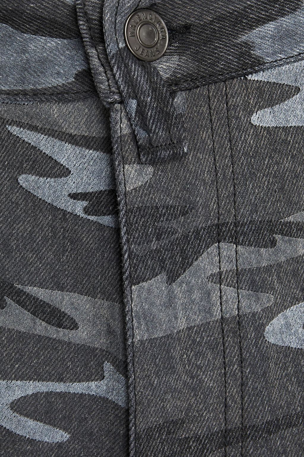 BALENCIAGA Wide-leg camouflage denim jeans