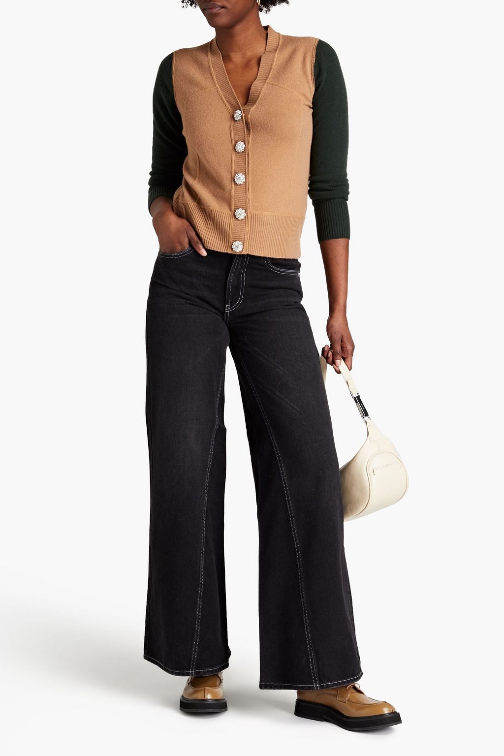 GANNI High-rise wide-leg jeans