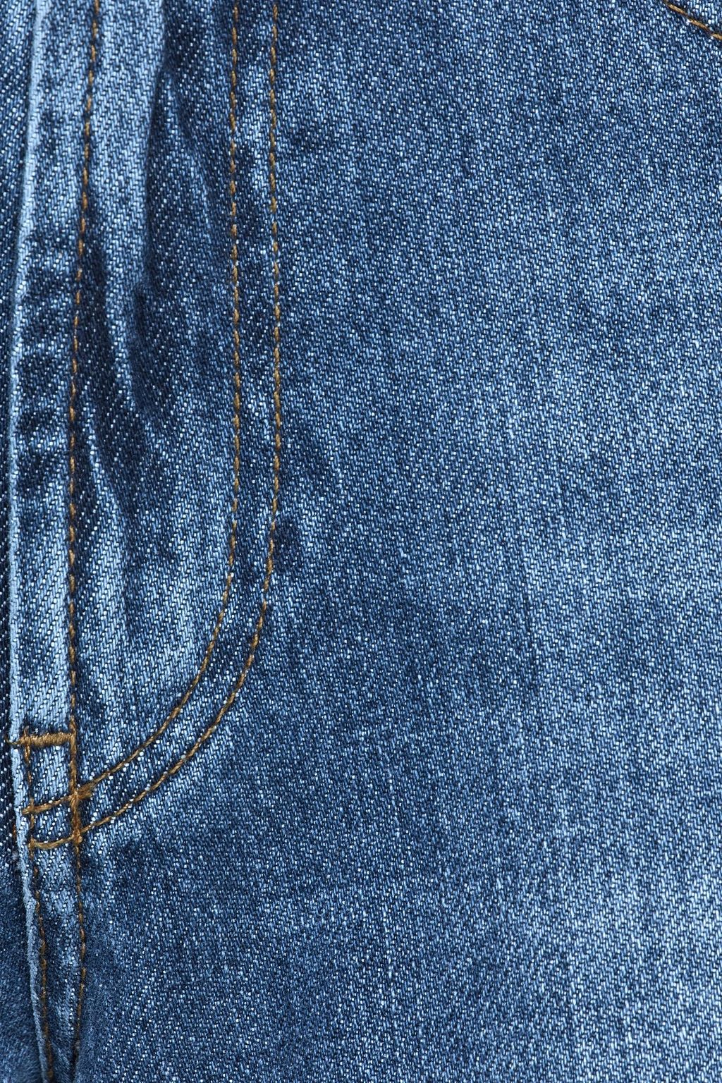 GANNI Faded high-rise wide-leg jeans