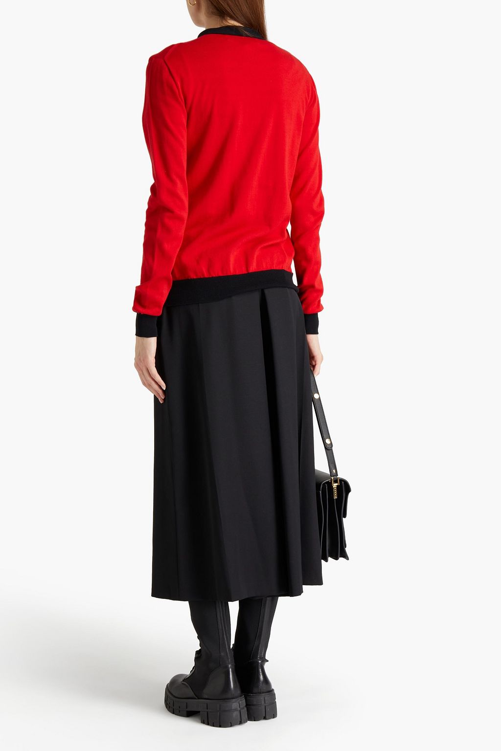 MARNI Two-tone cotton cardigan