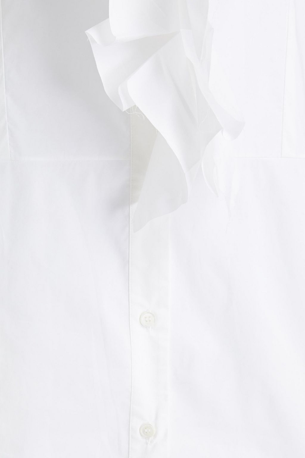 MARNI Ruffled cotton-poplin shirt