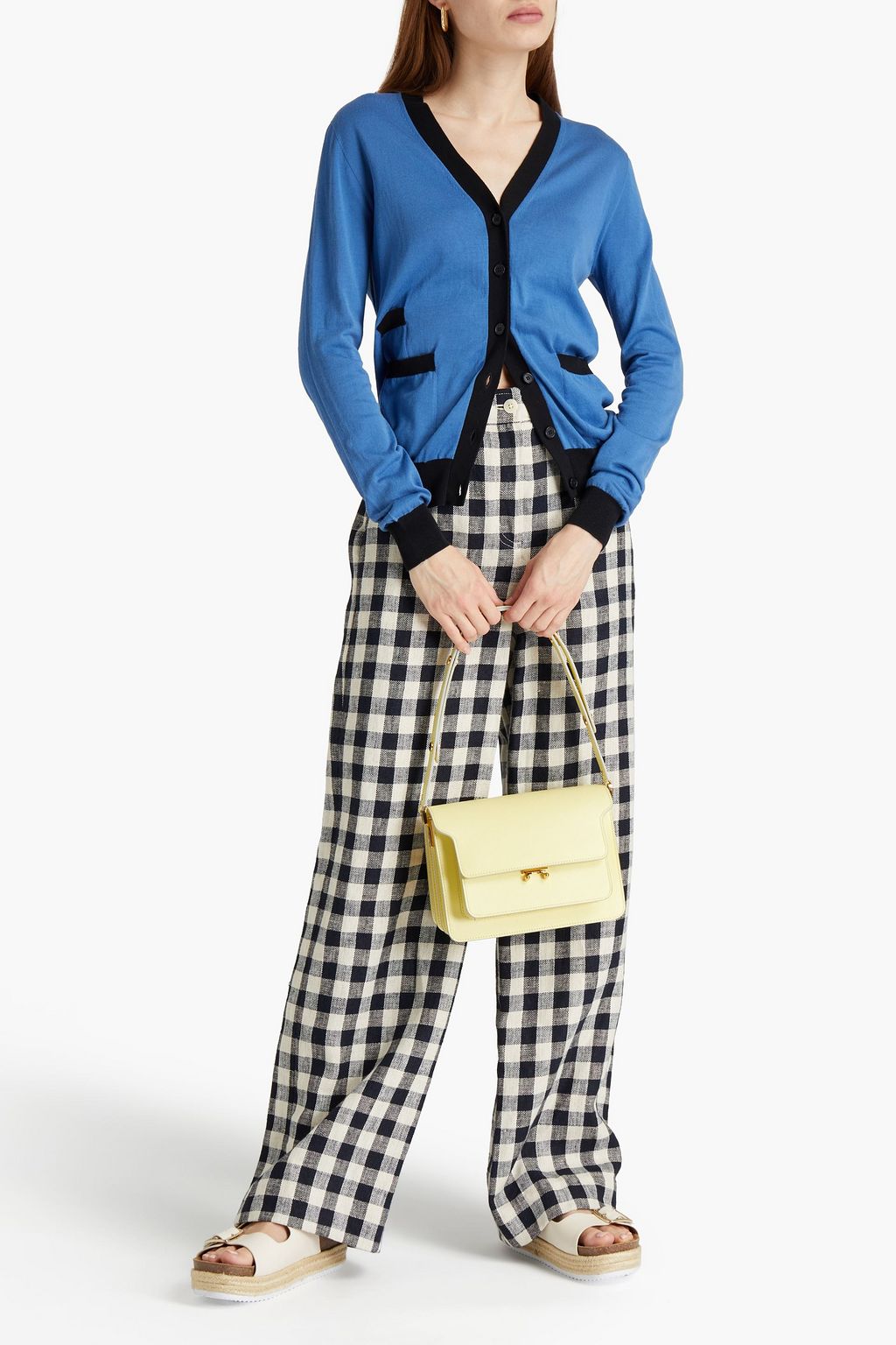 MARNI Two-tone cotton cardigan