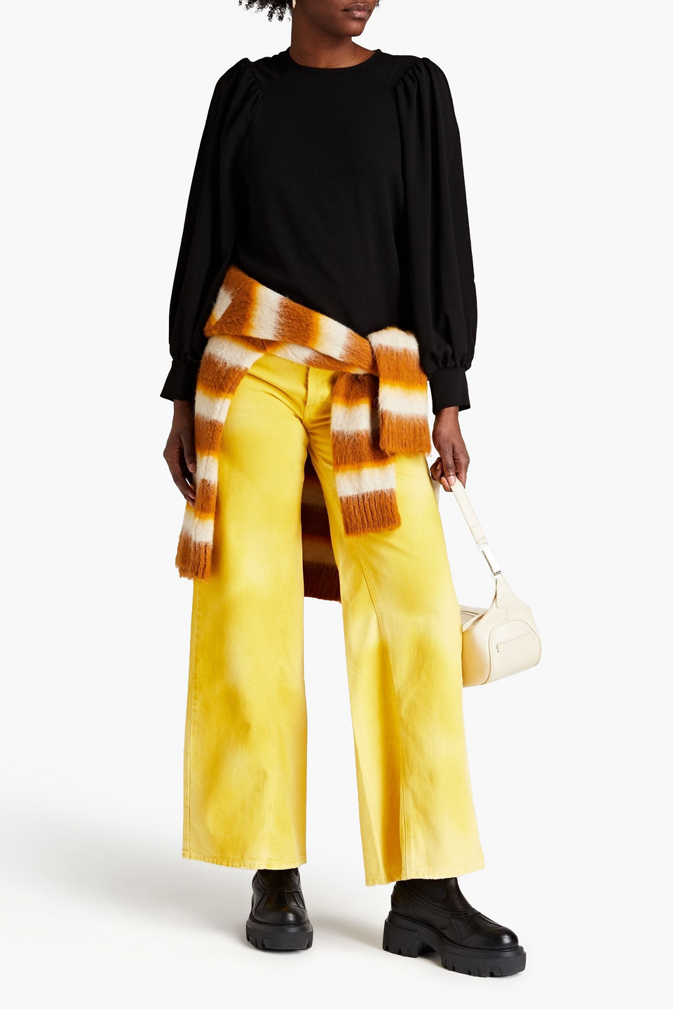 GANNI CREPE BLOUSE,3074457345629539332