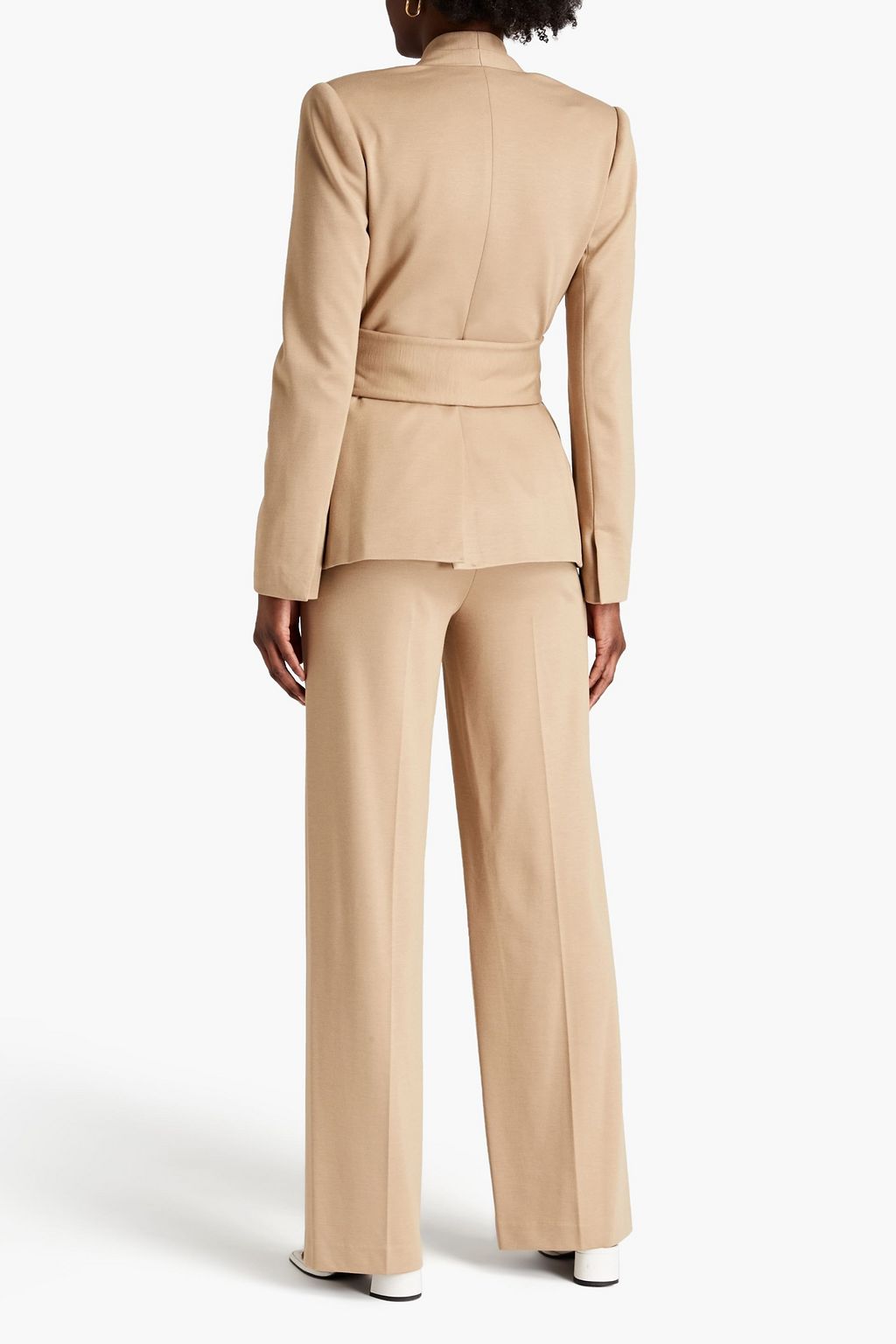 HALSTON ベルト付き ニット ジャケット