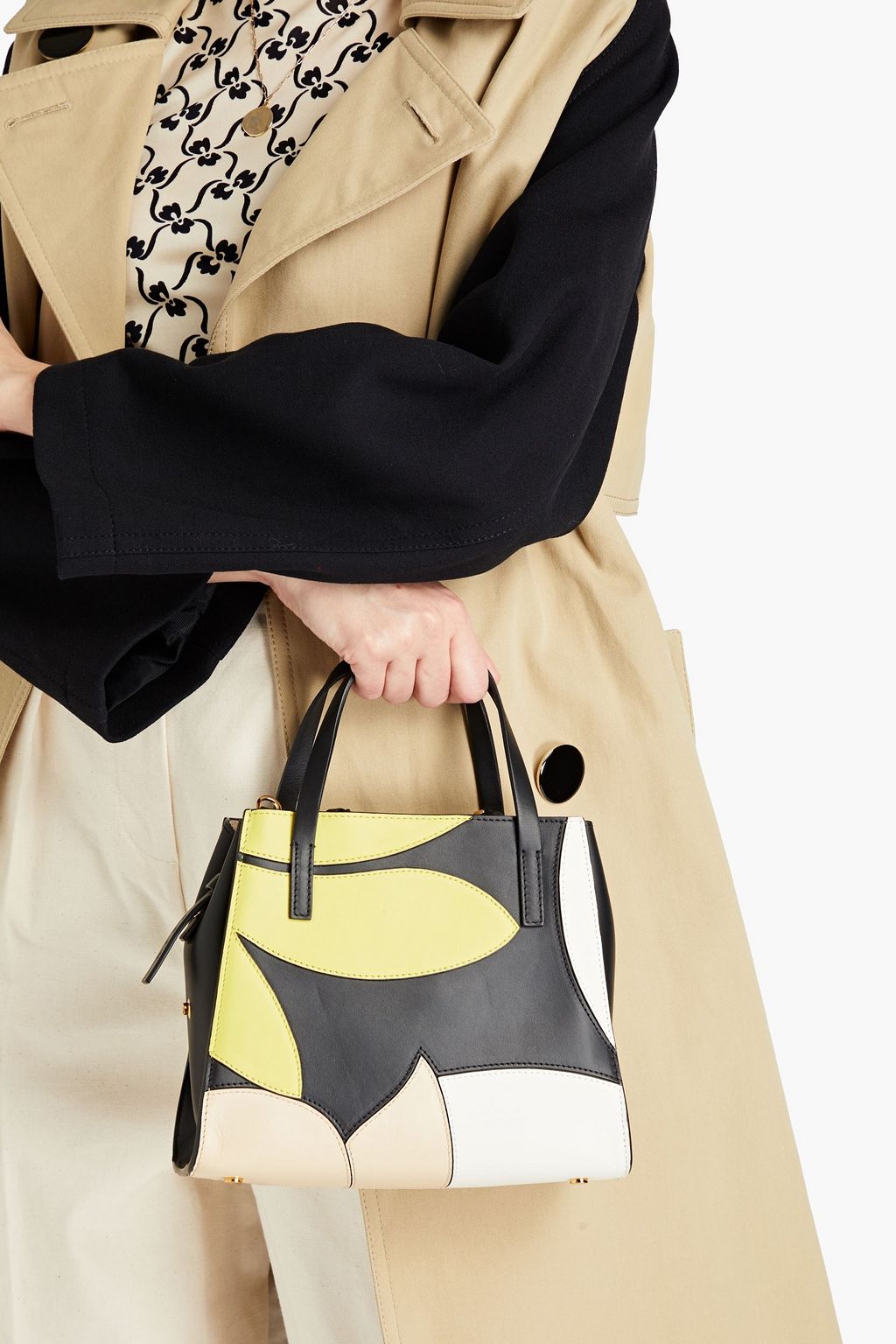 MARNI Appliquéd leather shoulder bag