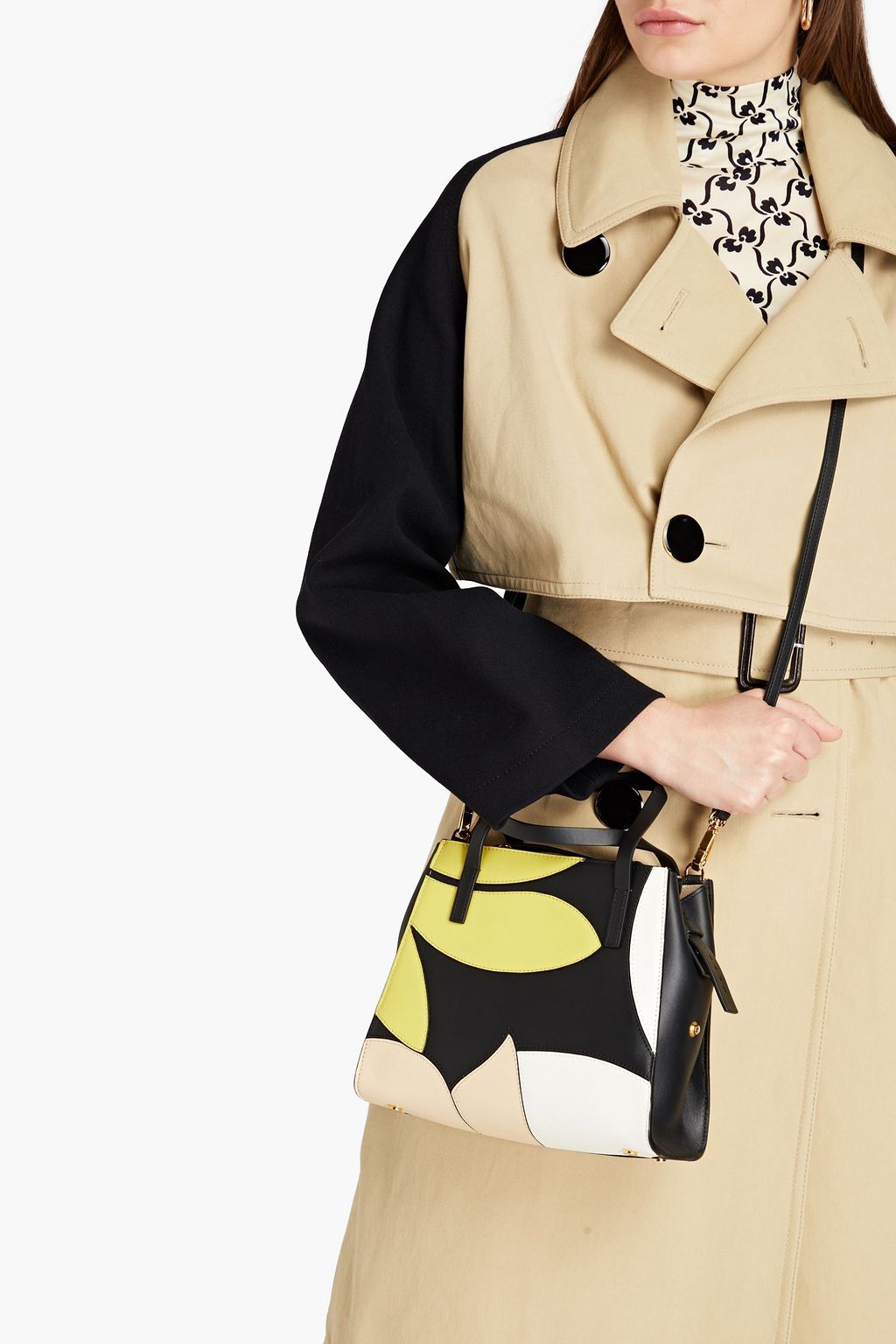 MARNI Appliquéd leather shoulder bag
