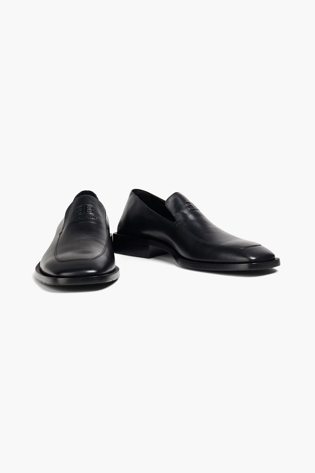 BALENCIAGA Embossed leather loafers