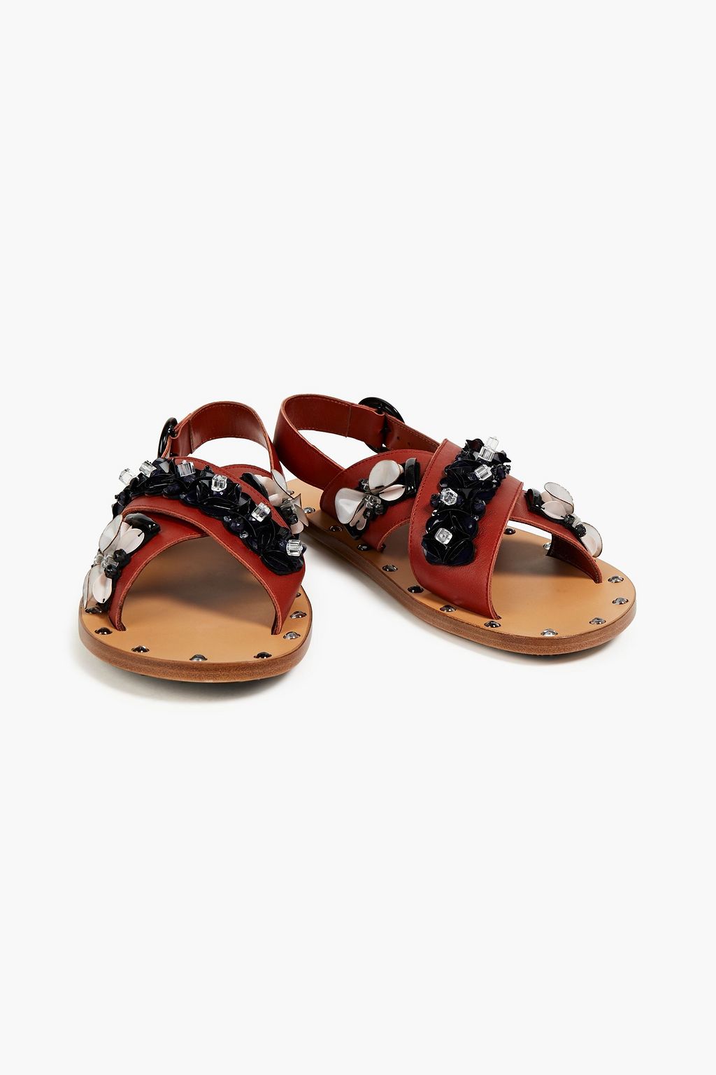 MARNI Embellished leather sandals