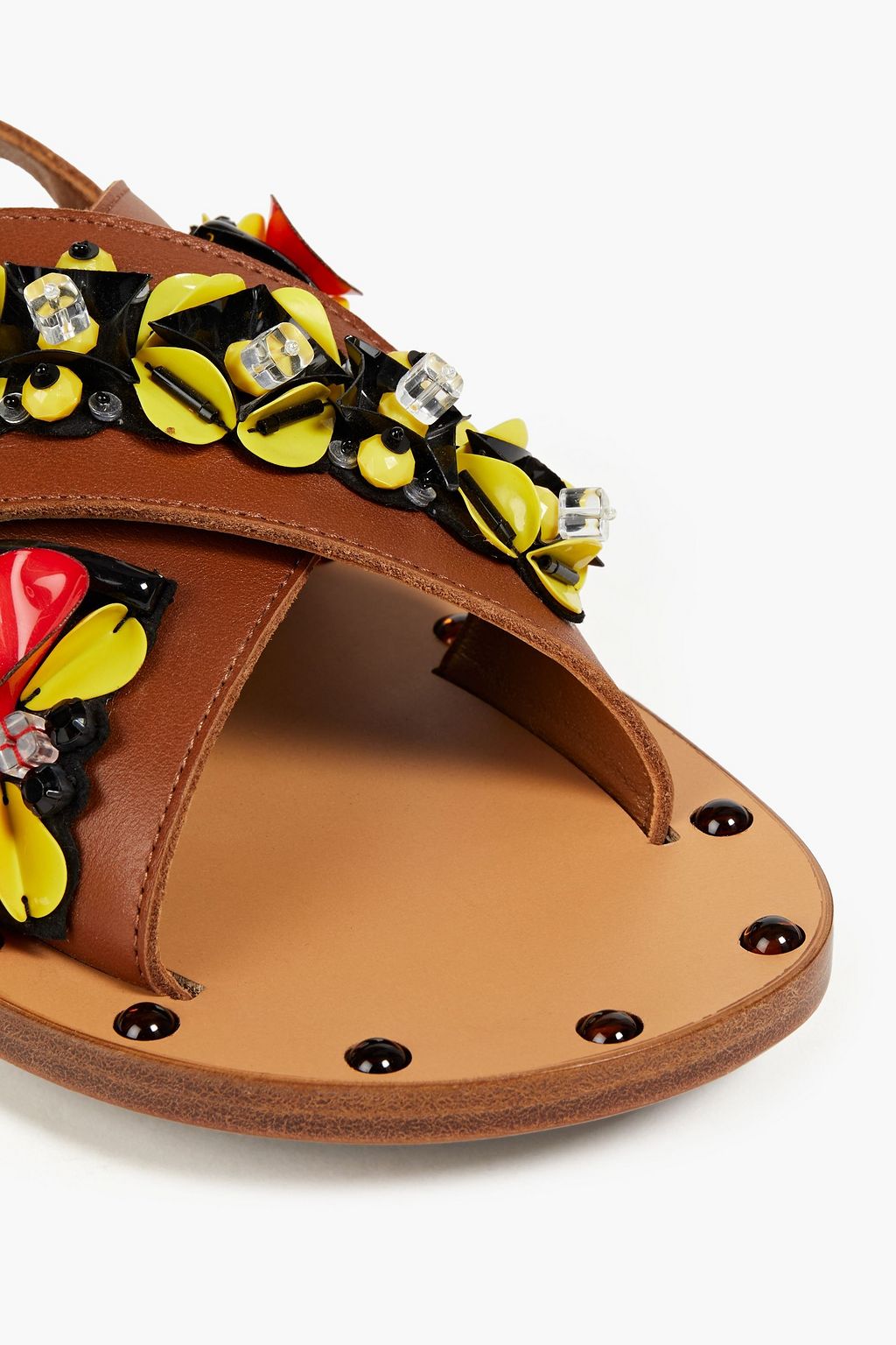 MARNI Embellished leather sandals | Sale up to 70% off | THE OUTNET