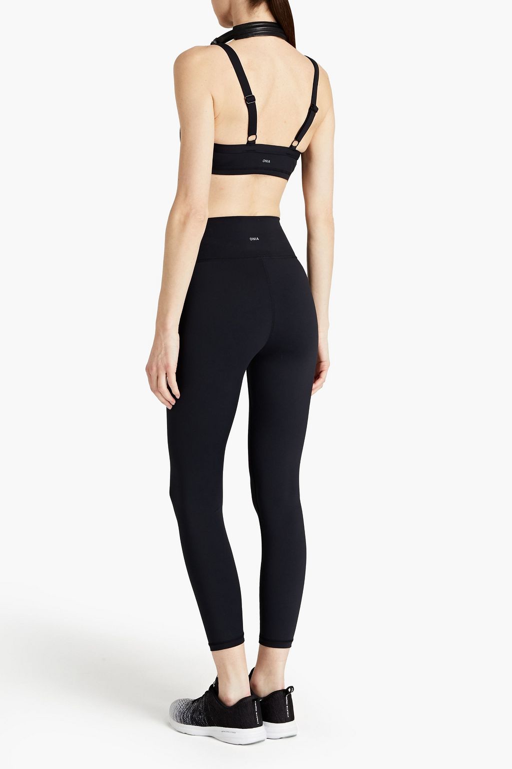 ONIA Cropped printed stretch-jersey leggings