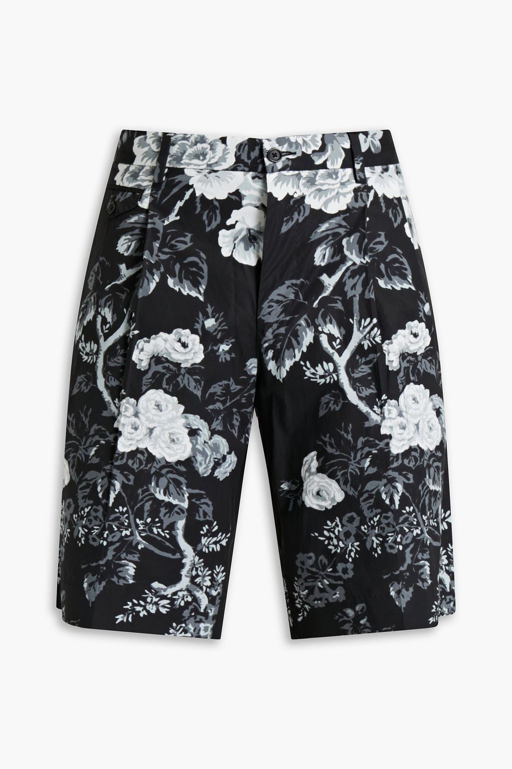 Floral-print cotton-poplin chino shorts 