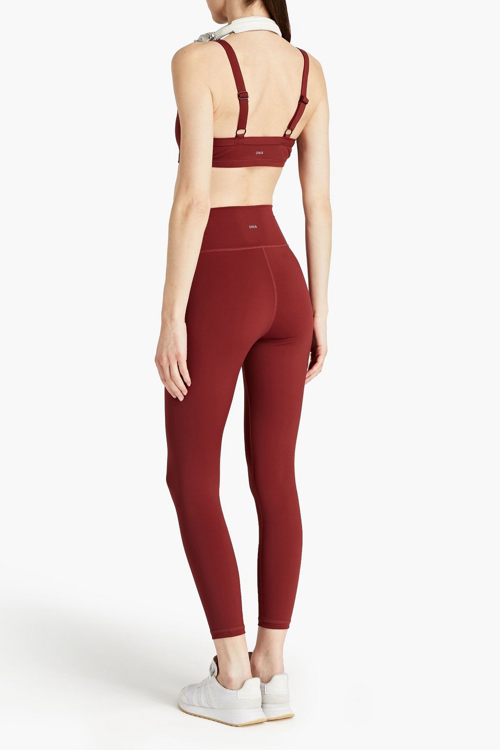 ONIA Cropped printed stretch-jersey leggings