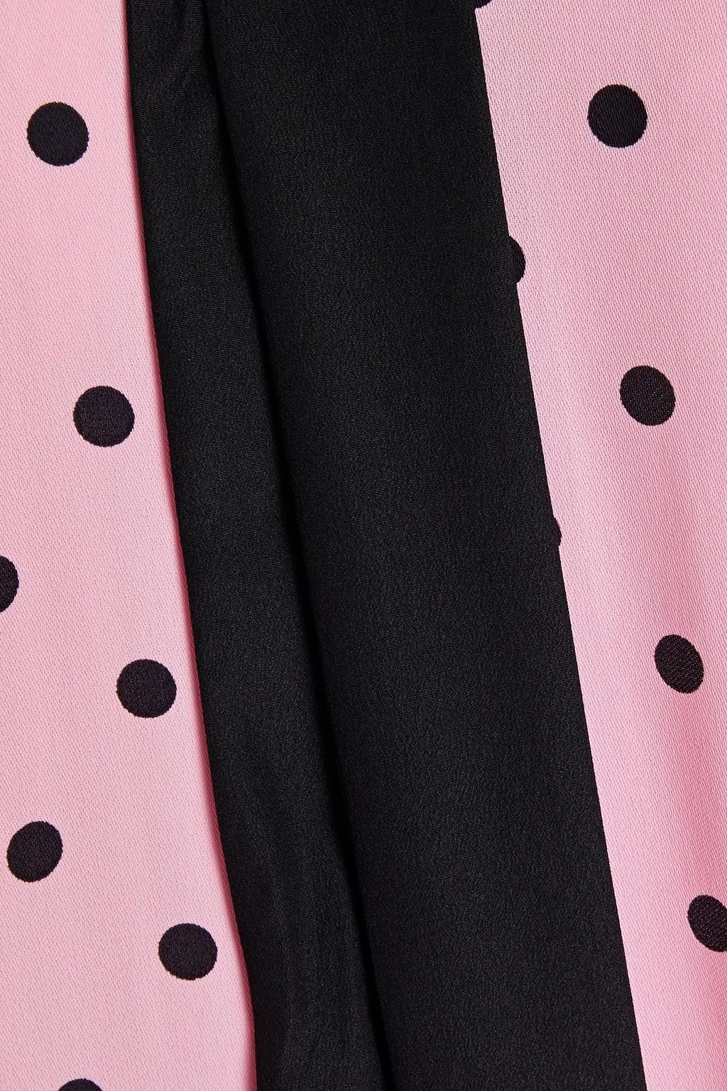 REDVALENTINO Pussy-bow polka-dot crepe mini dress