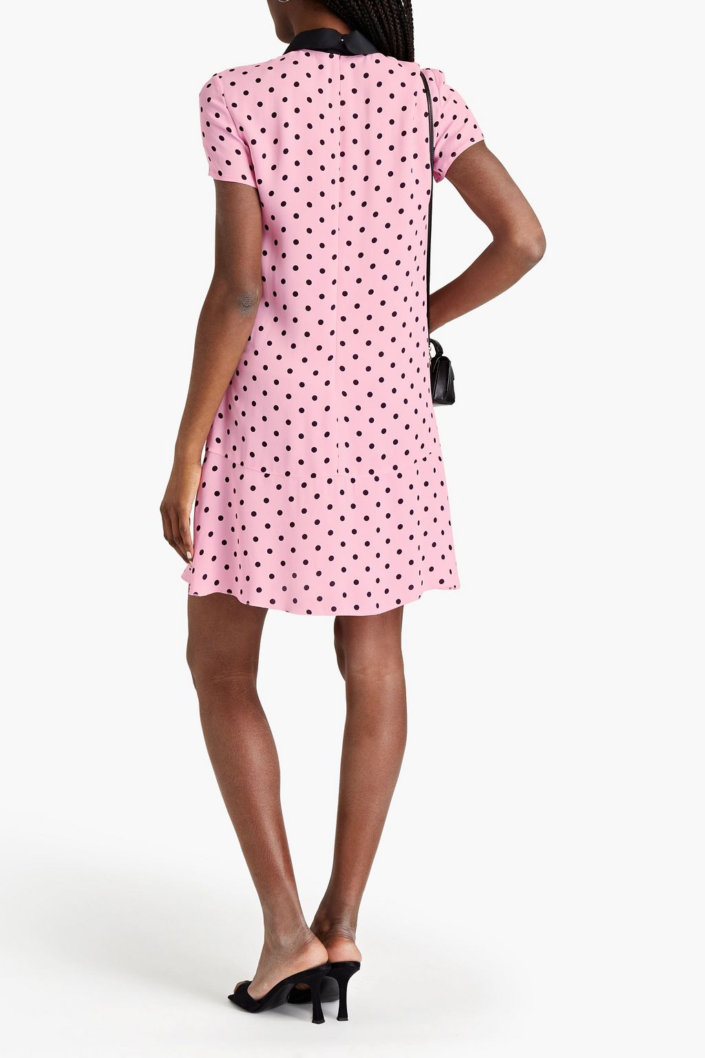 REDVALENTINO Pussy-bow polka-dot crepe mini dress