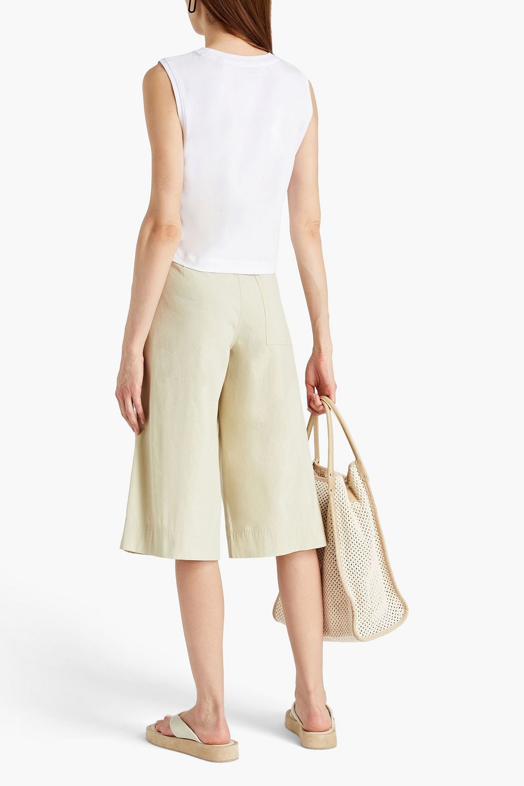 ATM ANTHONY THOMAS MELILLO Cropped stretch Pima cotton-jersey tank