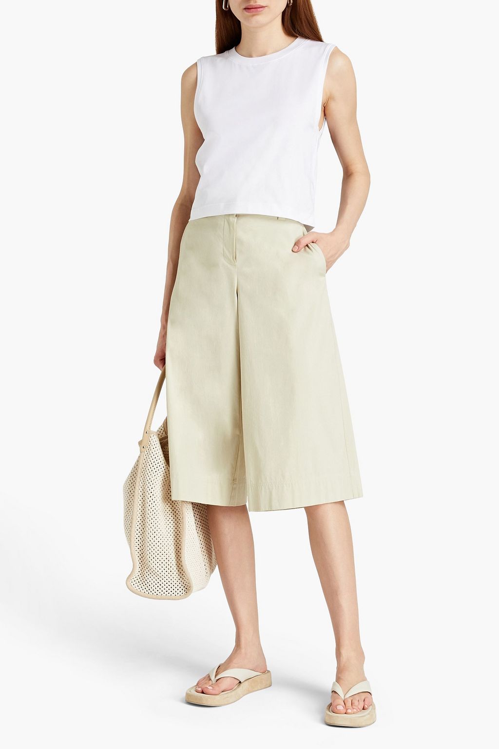 ATM ANTHONY THOMAS MELILLO Cropped stretch Pima cotton-jersey tank