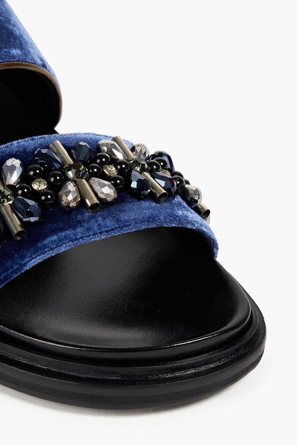 MARNI Embellished velvet sandals