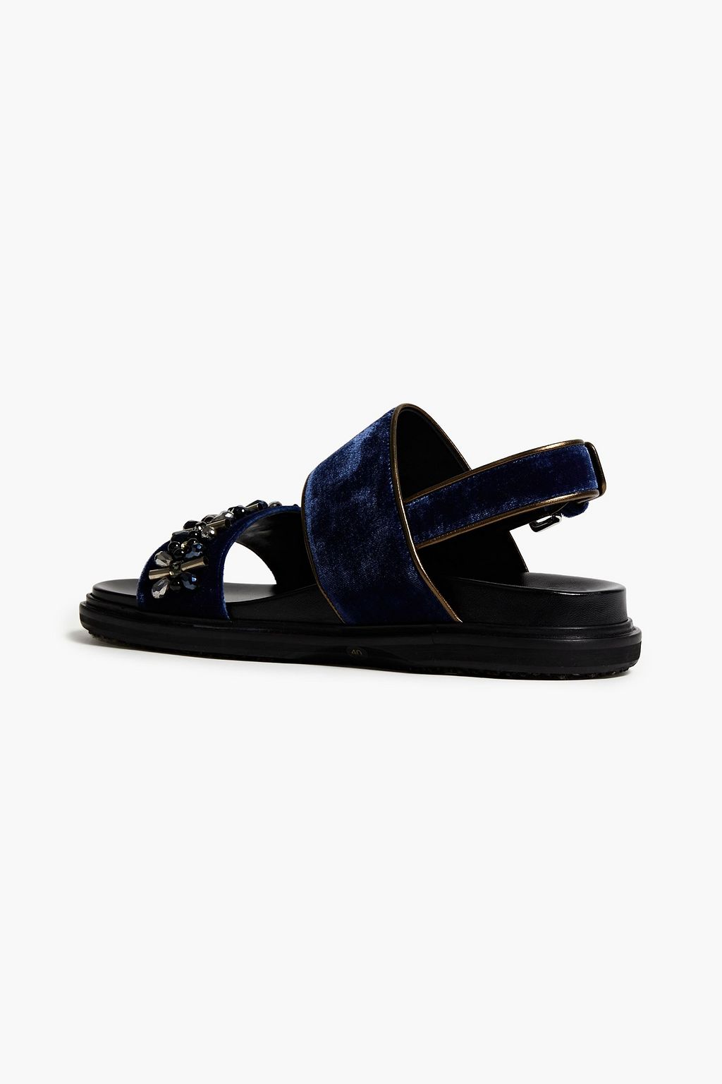 MARNI Embellished velvet sandals