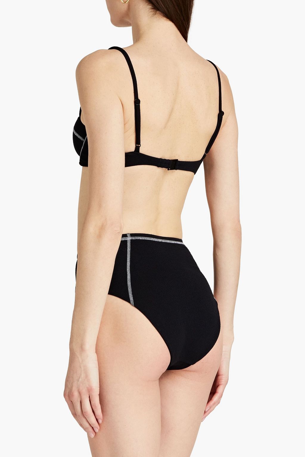 ONIA Flora textured underwired bikini top