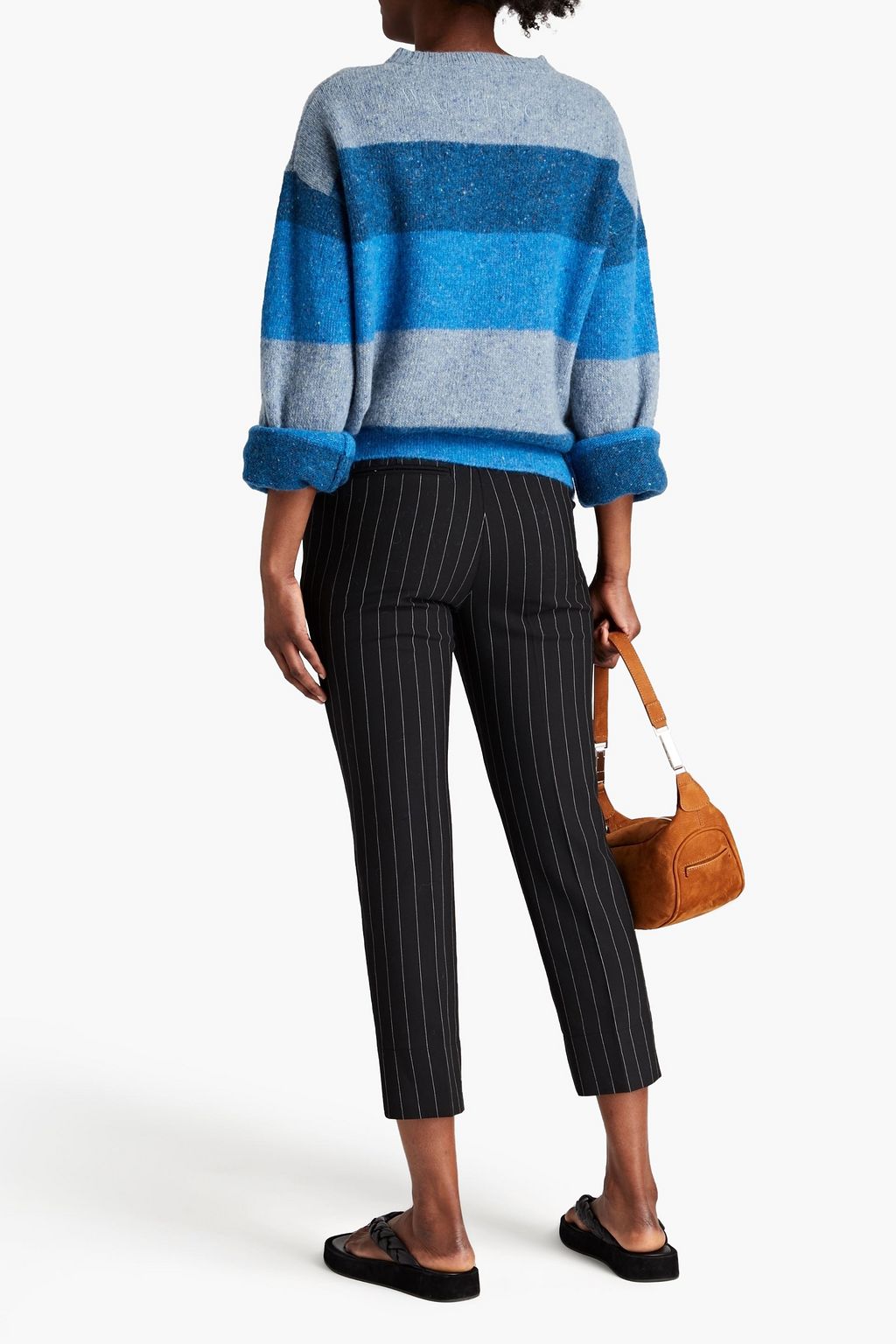 GANNI Prince of Wales checked woven tapered pants