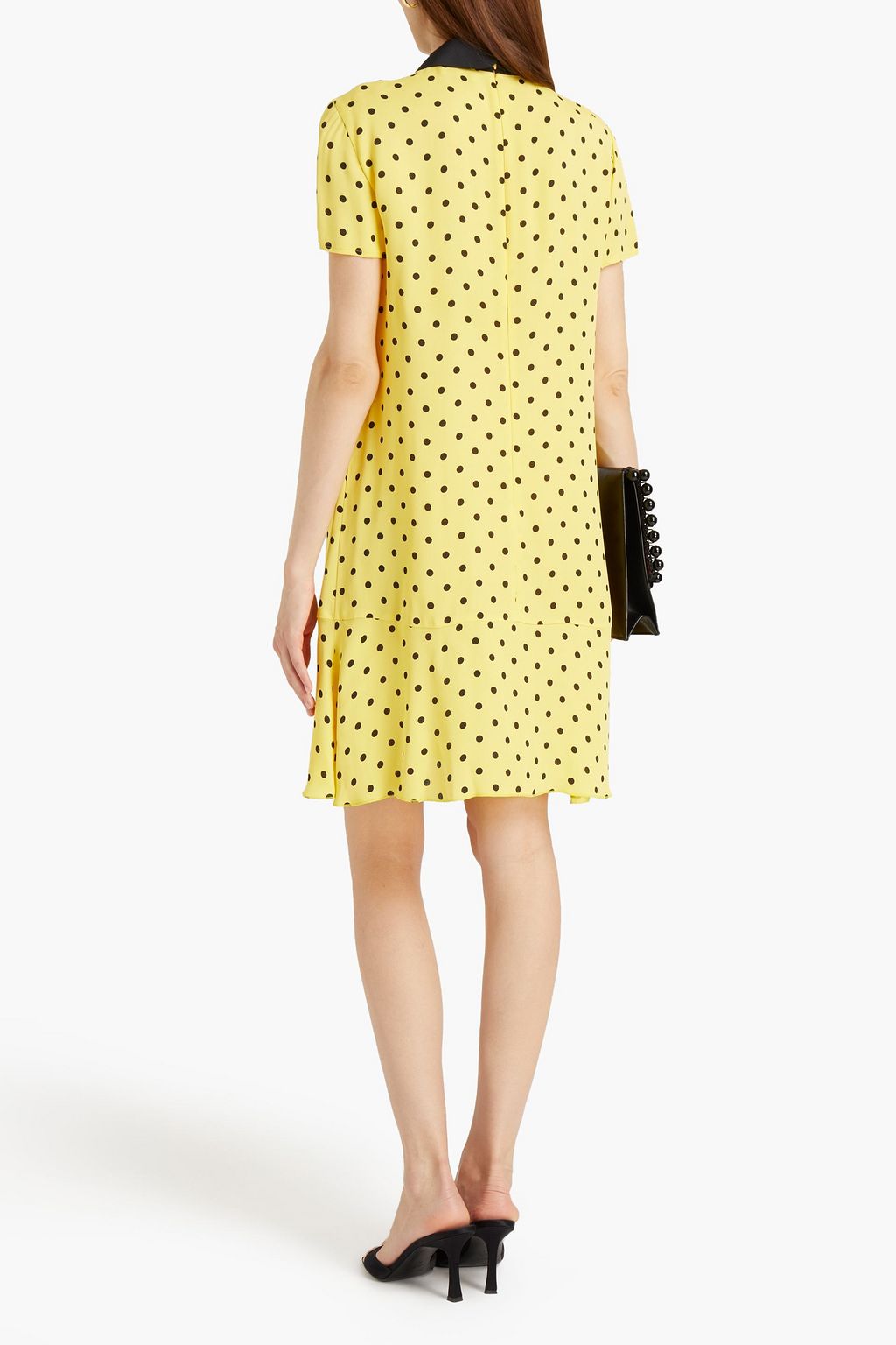 REDVALENTINO Pussy-bow polka-dot crepe mini dress