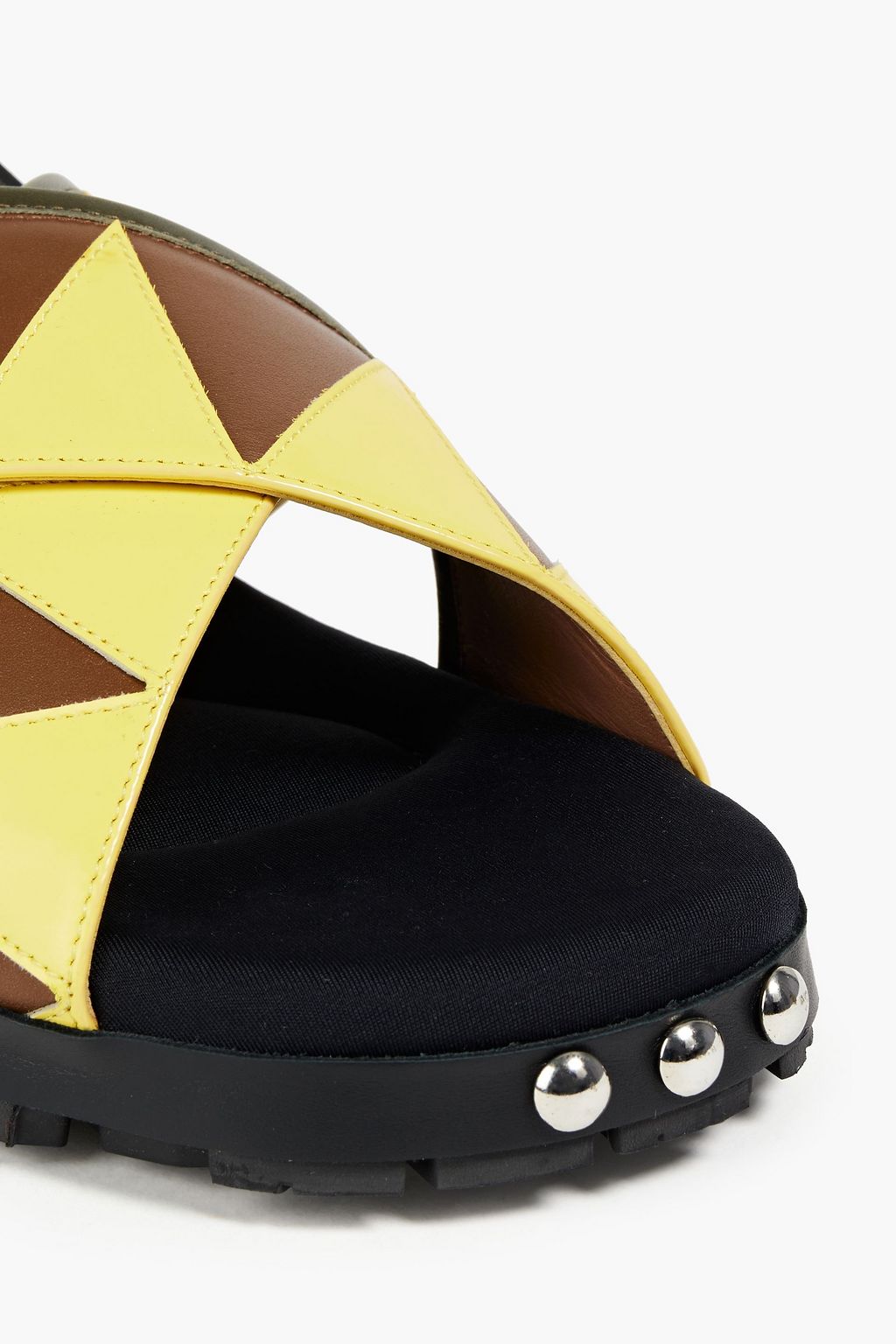 MARNI Studded two-tone leather sandals