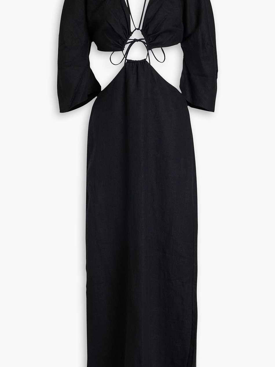 celia cutout hemp midi dress