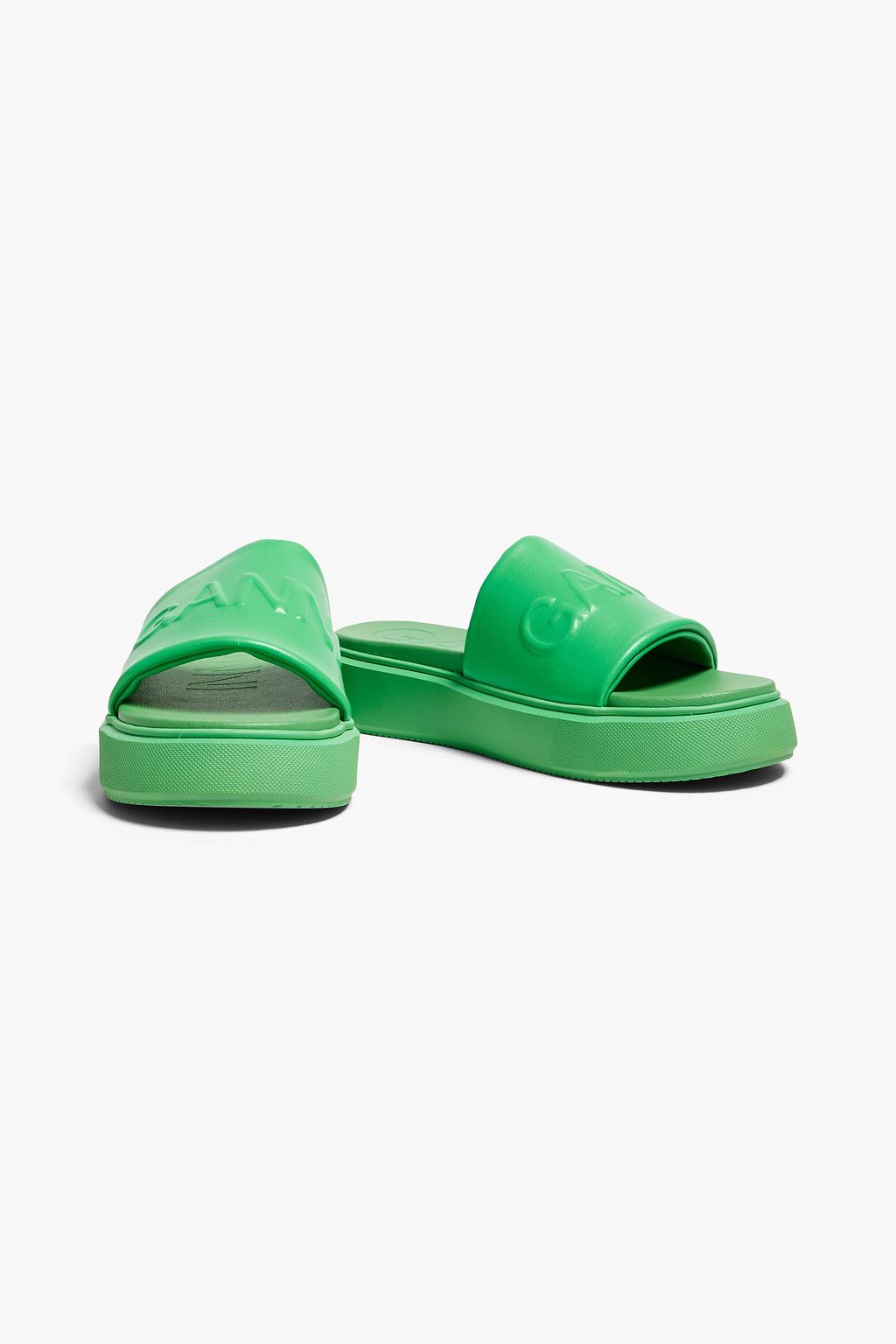GANNI Embossed platform slides