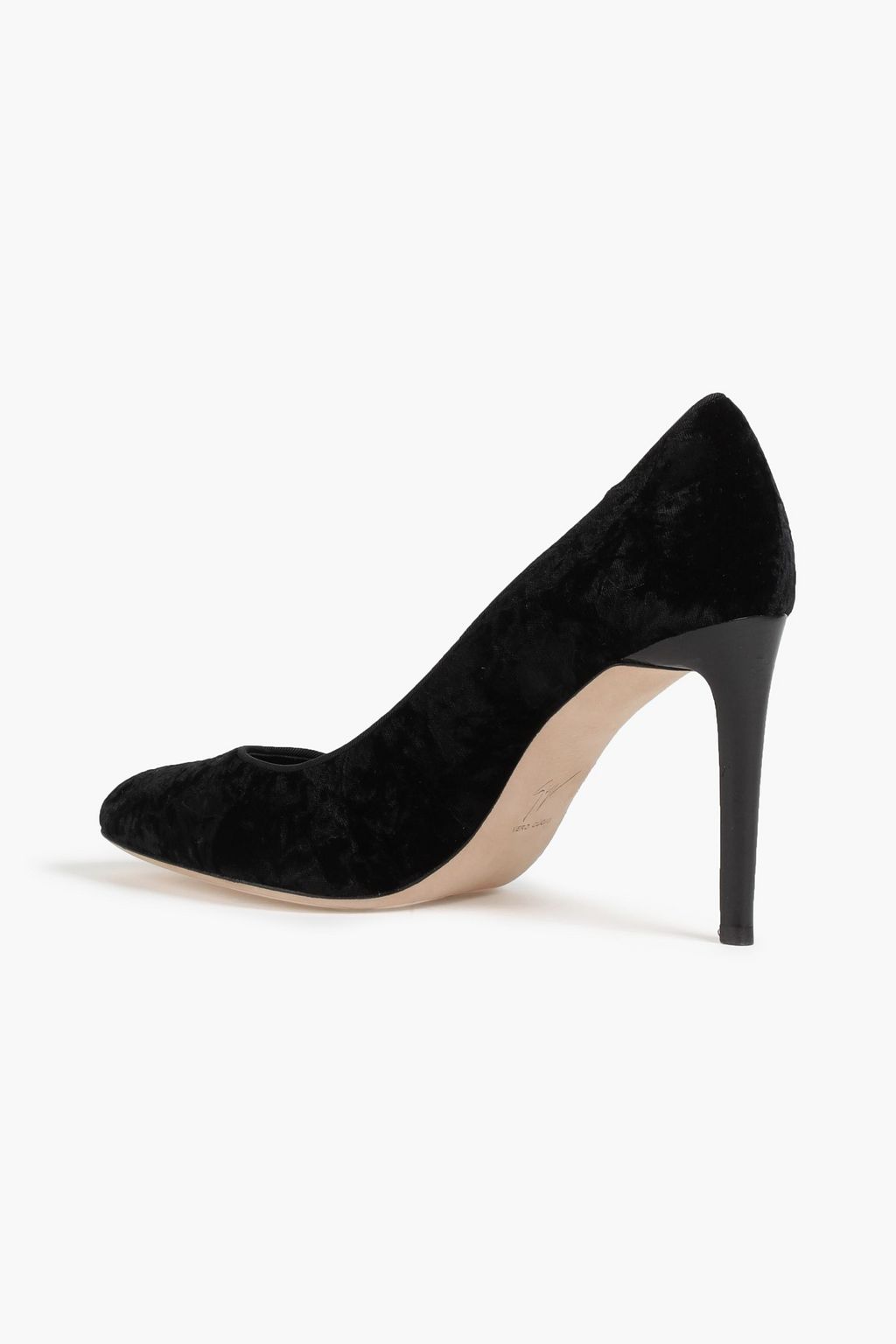 GIUSEPPE ZANOTTI Grosgrain-trimmed velvet pumps