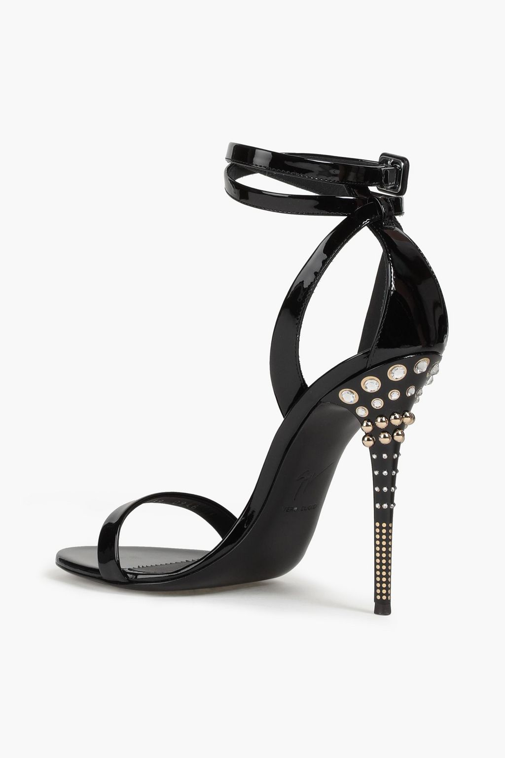 GIUSEPPE ZANOTTI Embellished patent-leather sandals